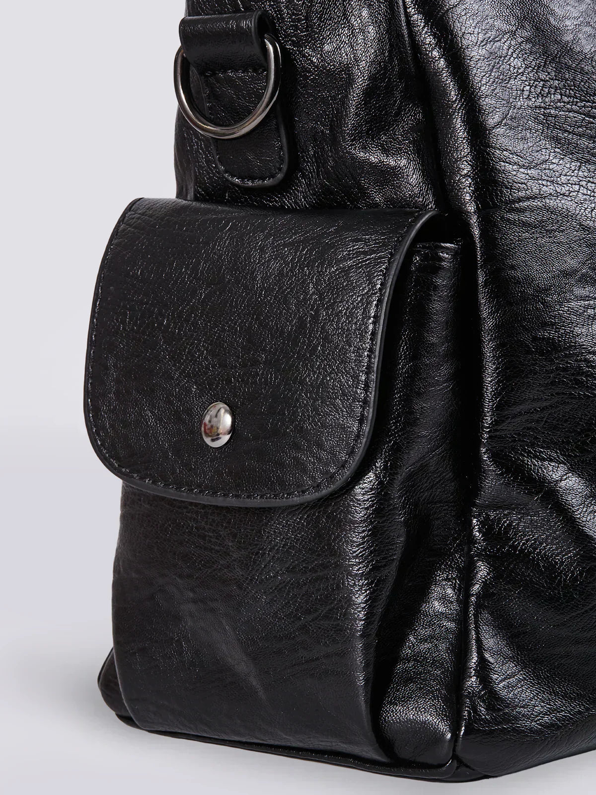 Vegan Leather Shoulder Bag Large Womens Everyday Handbag