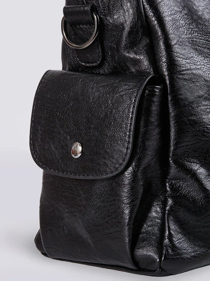 Vegan Leather Shoulder Bag Large Womens Everyday Handbag