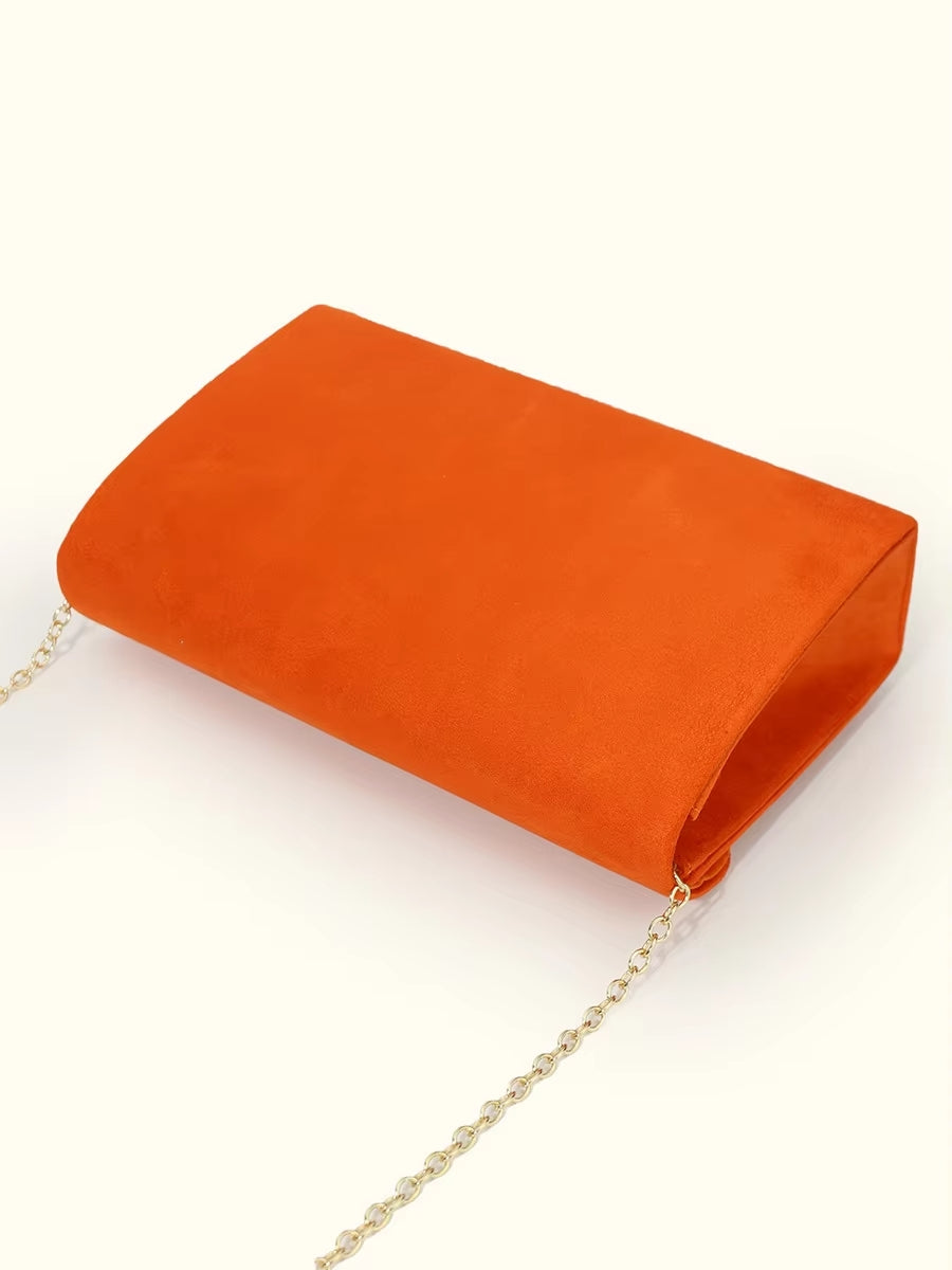 Velvet Envelope Clutch Suede Style Evening Handbag