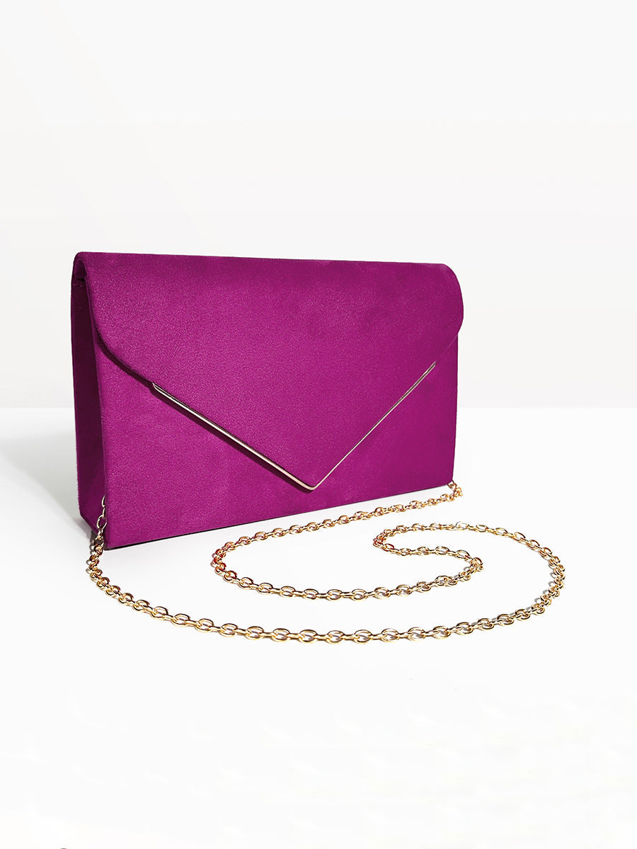 Velvet Envelope Clutch Suede Style Evening Handbag