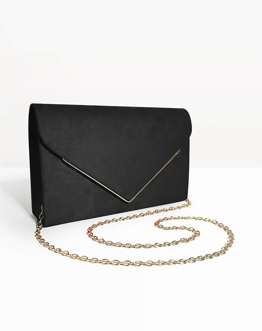 Velvet Envelope Clutch Suede Style Evening Handbag