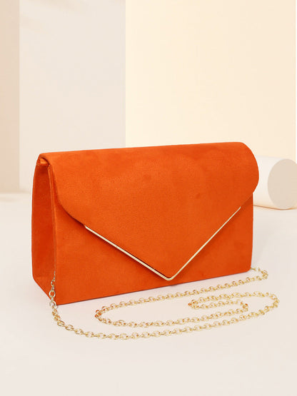 Velvet Envelope Clutch Suede Style Evening Handbag