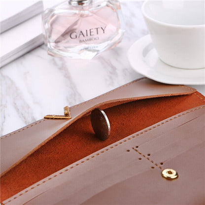Velvet Leather Long Wallet Large Spacious Purse