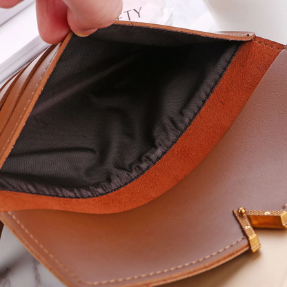 Velvet Leather Long Wallet Large Spacious Purse
