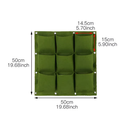 Vertical Garden Hanging Planter Storage Organizer Outdoor Wall Bag