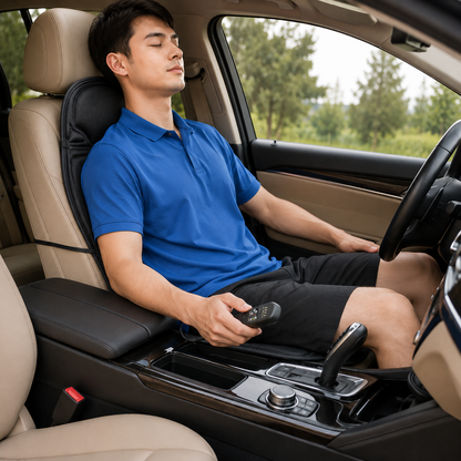 Vibrating Massage Chair Pad with 8 Modes, Heat Function and Remote Control for Car and Home Seats