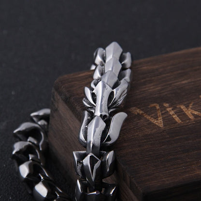 Viking Ouroboros Stainless Steel Bracelet