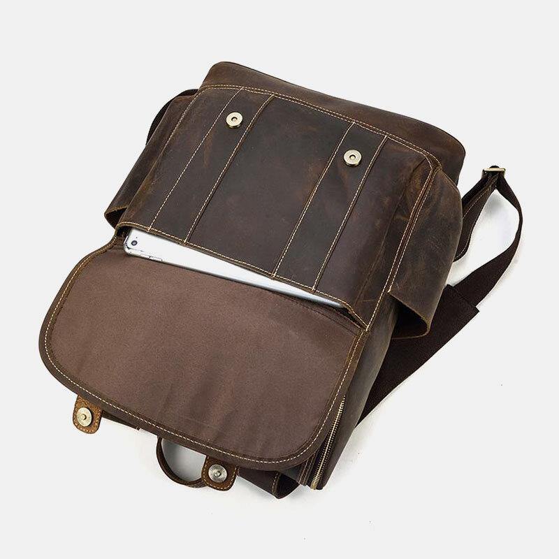 Vintage Anti Theft Laptop Backpack Multi Pocket Travel Bag