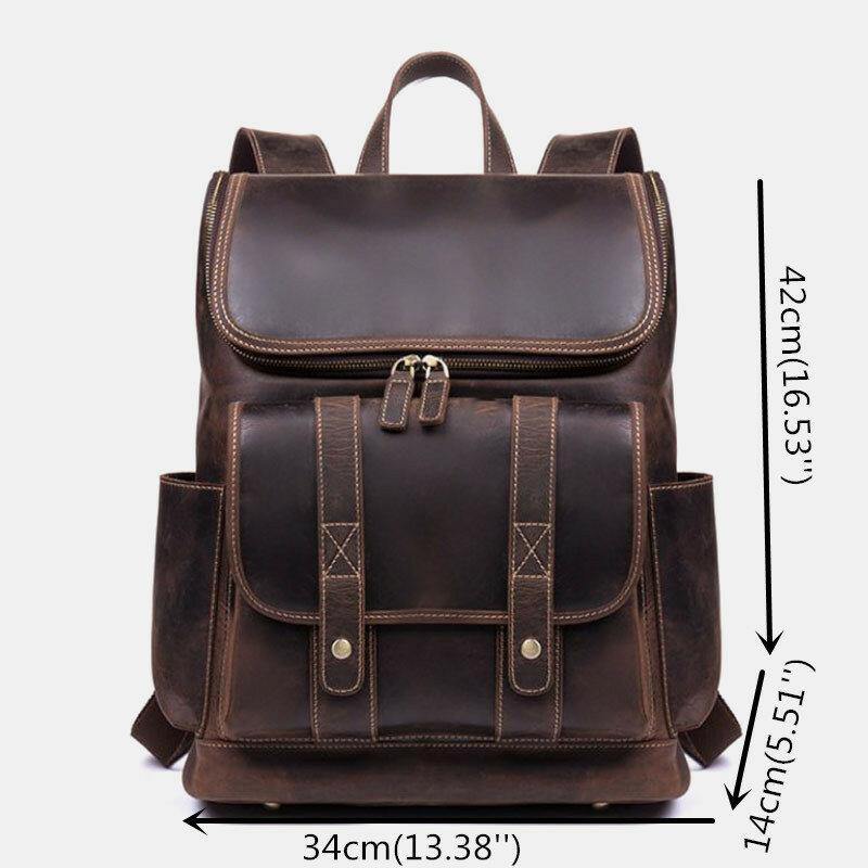 Vintage Anti Theft Laptop Backpack Multi Pocket Travel Bag