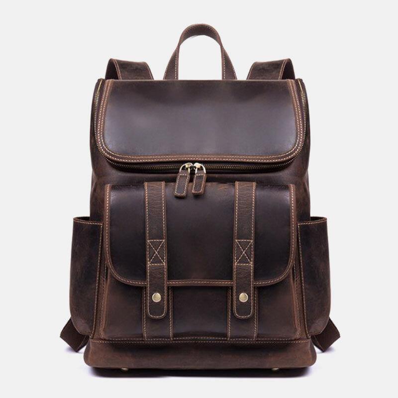 Vintage Anti Theft Laptop Backpack Multi Pocket Travel Bag