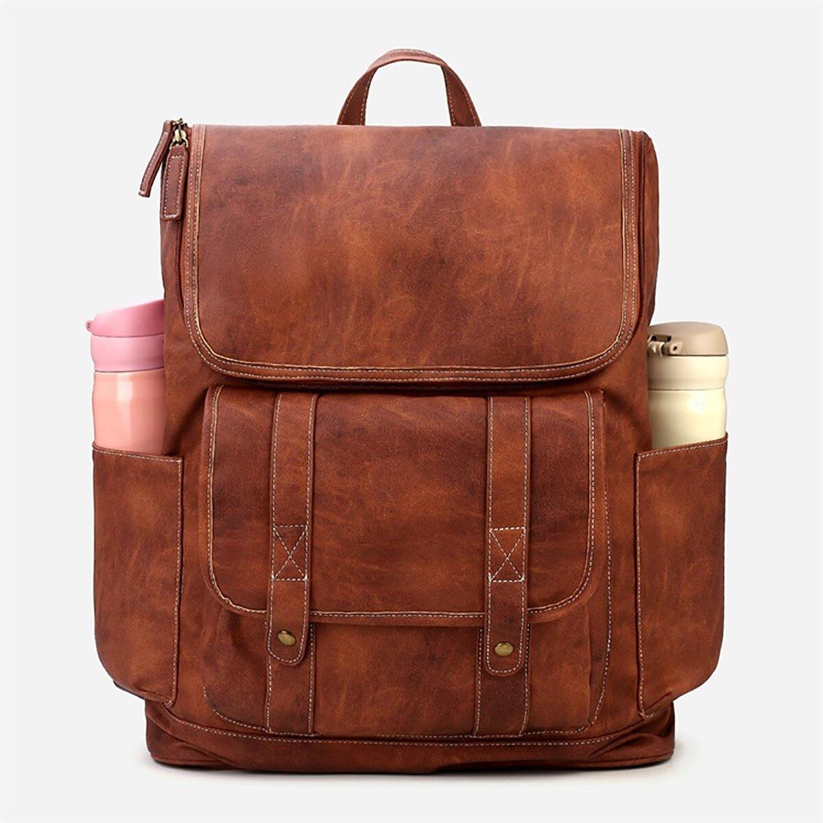 Vintage Anti Theft Laptop Backpack Multi Pocket Travel Bag