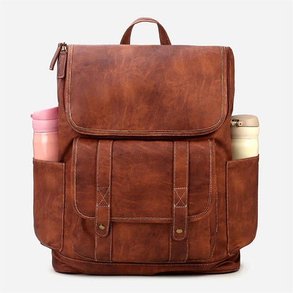 Vintage Anti Theft Laptop Backpack Multi Pocket Travel Bag