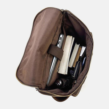 Vintage Anti Theft Laptop Backpack Multi Pocket Travel Bag