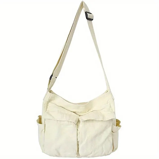 Vintage Canvas Crossbody Shoulder Bag