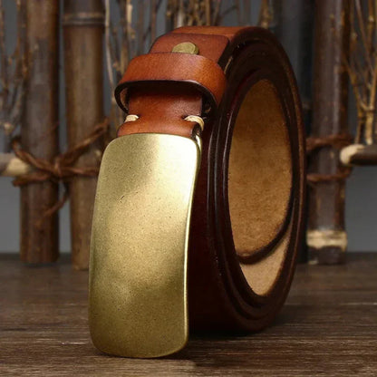 Vintage Leather Belt Genuine Full Grain Leather Strap