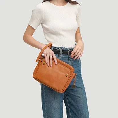 Vintage Leather Crossbody Shoulder Bag Adjustable Strap
