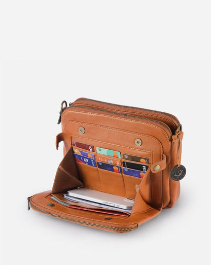 Vintage Leather Crossbody Shoulder Bag Adjustable Strap