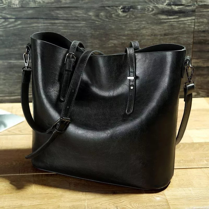 Vintage Leather Shoulder Bag Classic Everyday Crossbody Tote