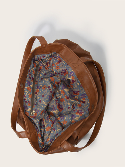 Vintage Leather Shoulder Bag Retro Crossbody Handbag