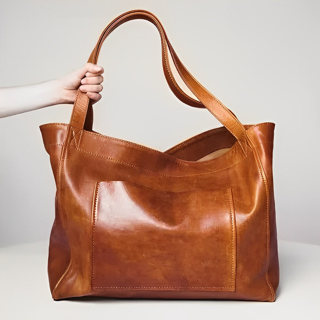 Vintage Leather Shoulder Bag Retro Crossbody Handbag