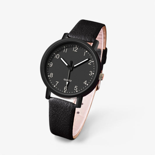 Vintage Leather Strap Women's Quartz Watch