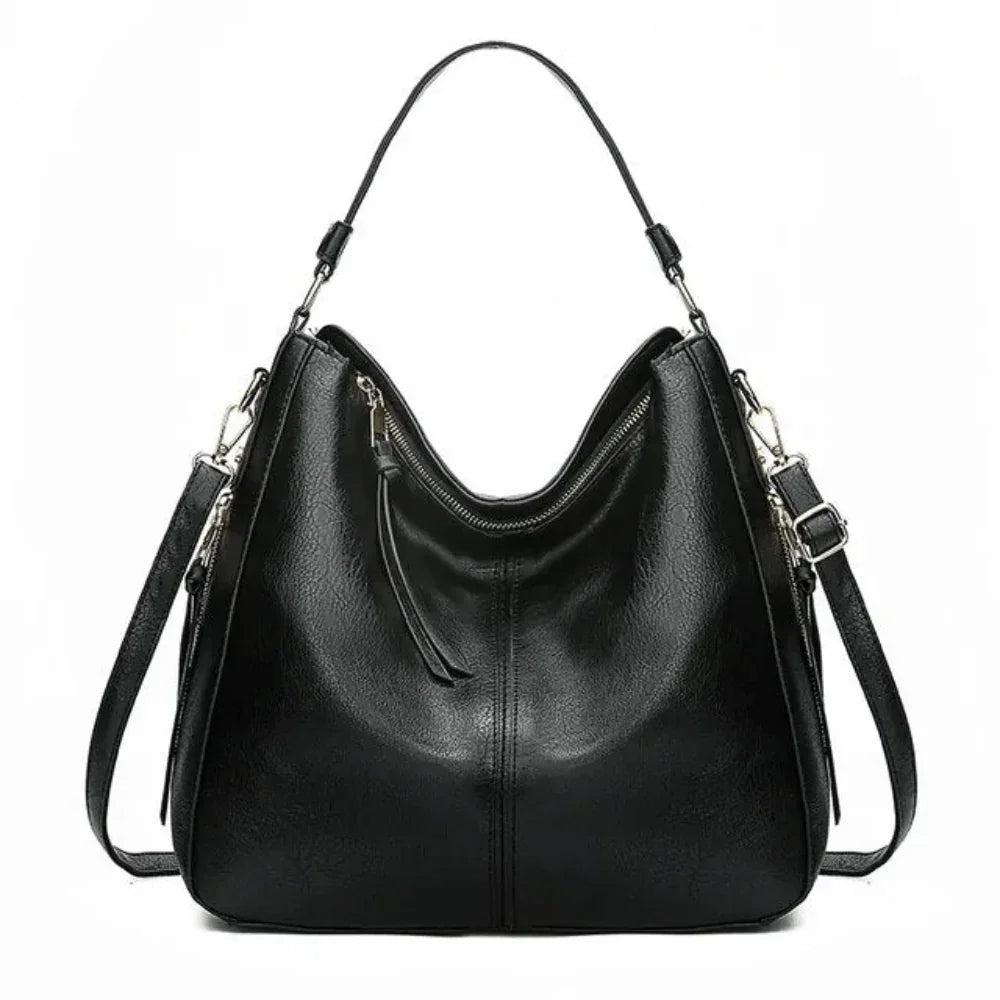 Vintage Leather Tote Bag Large Capacity Womens Handbag Elegant Organizer