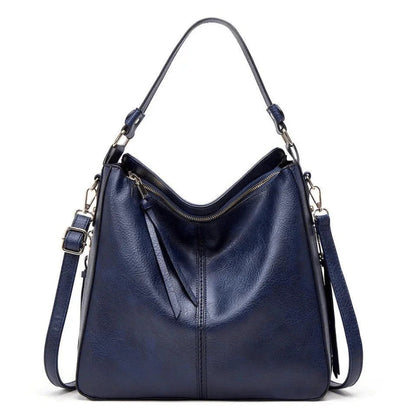 Vintage Leather Tote Bag Large Capacity Womens Handbag Elegant Organizer