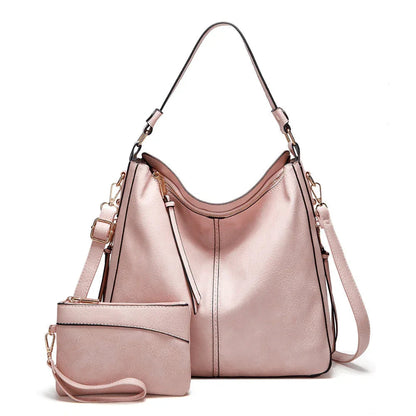 Vintage Leather Tote Bag Large Capacity Womens Handbag Elegant Organizer