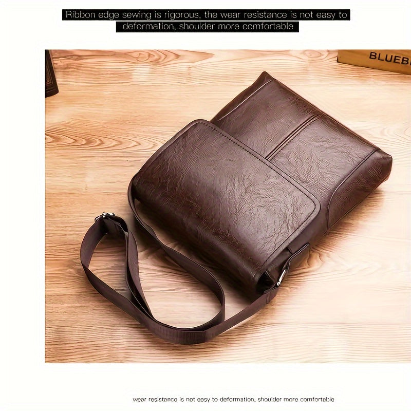 Vintage Messenger Crossbody Bag Men Business Shoulder Satchel
