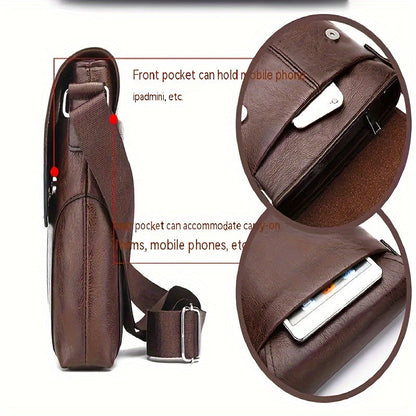 Vintage Messenger Crossbody Bag Men Business Shoulder Satchel