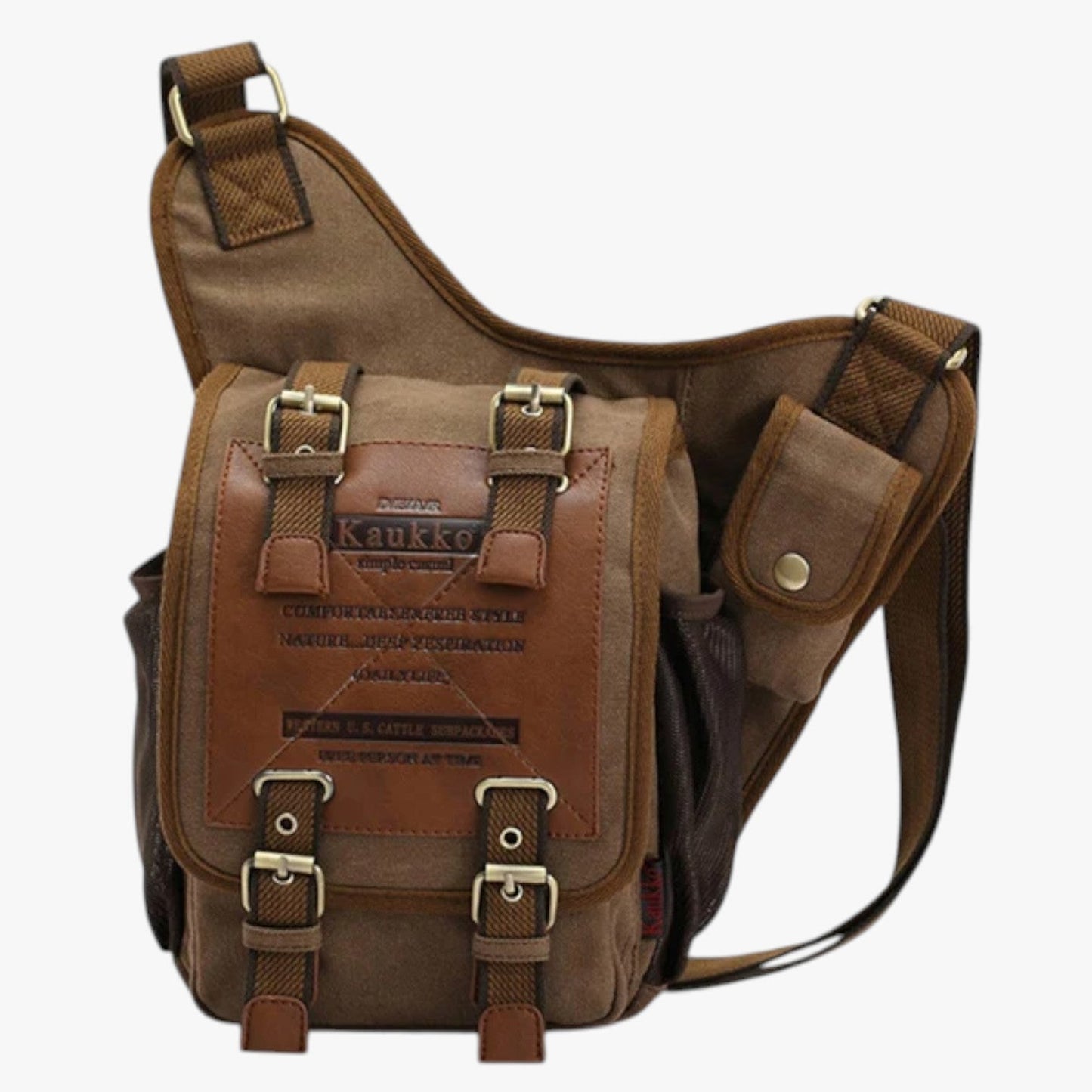 Vintage Nylon Messenger Bag Lightweight Crossbody Satchel