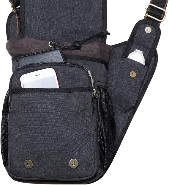 Vintage Nylon Messenger Bag Lightweight Crossbody Satchel