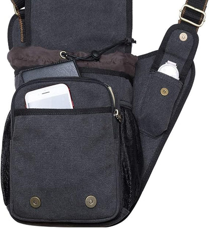 Vintage Nylon Messenger Bag Lightweight Crossbody Satchel