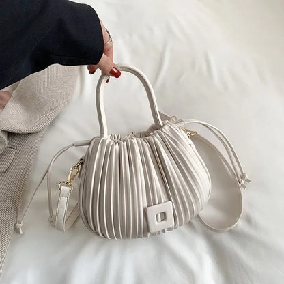 Vintage PU Leather Shoulder Bag Elegant Crossbody Handbag