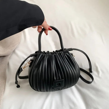 Vintage PU Leather Shoulder Bag Elegant Crossbody Handbag