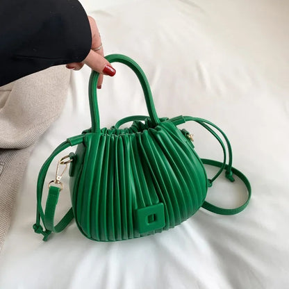 Vintage PU Leather Shoulder Bag Elegant Crossbody Handbag