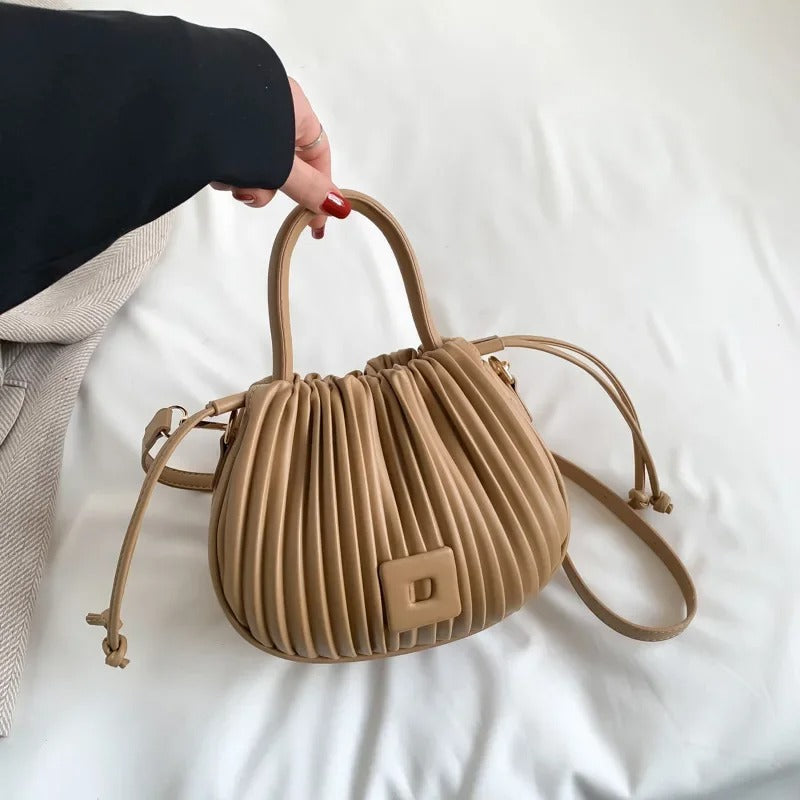 Vintage PU Leather Shoulder Bag Elegant Crossbody Handbag
