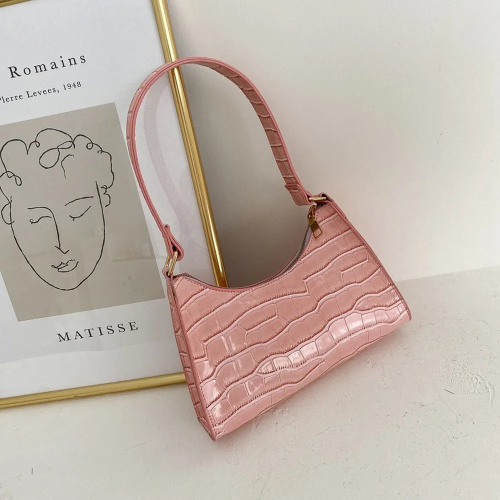 Vintage PU Leather Shoulder Bag for Women Everyday Style