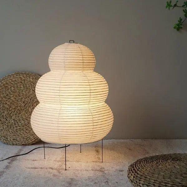 Wabi Sabi Floor Lamp Rice Paper Ambient Standing Light
