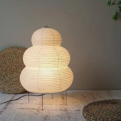 Wabi Sabi Floor Lamp Rice Paper Ambient Standing Light