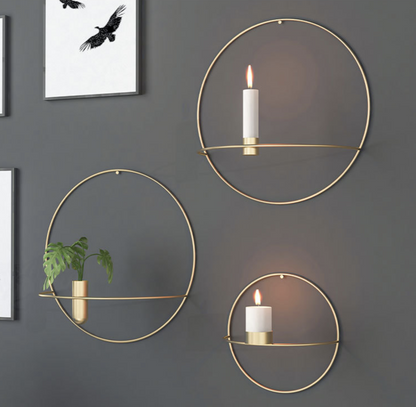 Wall Candle Holder Vase Decor Modern Minimalist Hanging Accent