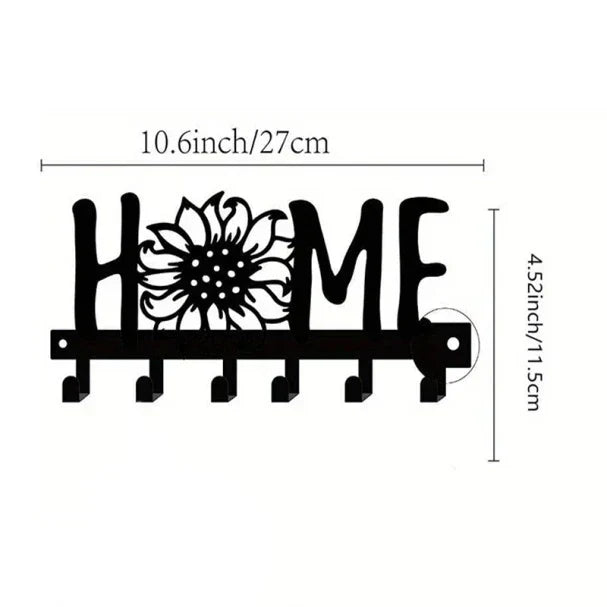 Wall Key Holder Rack Metal Hook Organizer Entryway Storage Home Decor