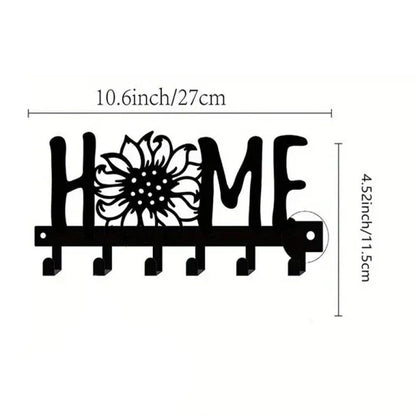 Wall Key Holder Rack Metal Hook Organizer Entryway Storage Home Decor
