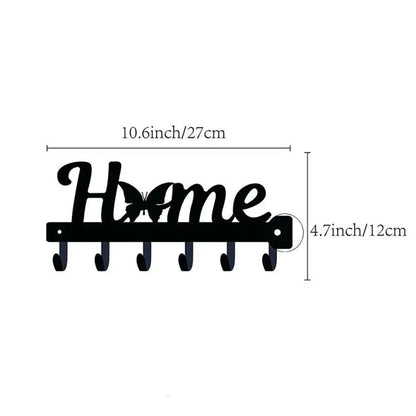 Wall Key Holder Rack Metal Hook Organizer Entryway Storage Home Decor
