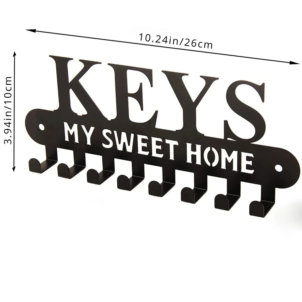 Wall Key Holder Rack Metal Hook Organizer Entryway Storage Home Decor