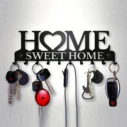 Wall Key Holder Rack Metal Hook Organizer Entryway Storage Home Decor