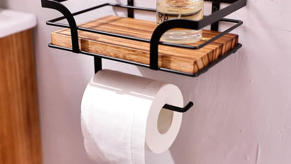 Wall Mounted Bathroom Shelf Toilet Paper Storage Rack