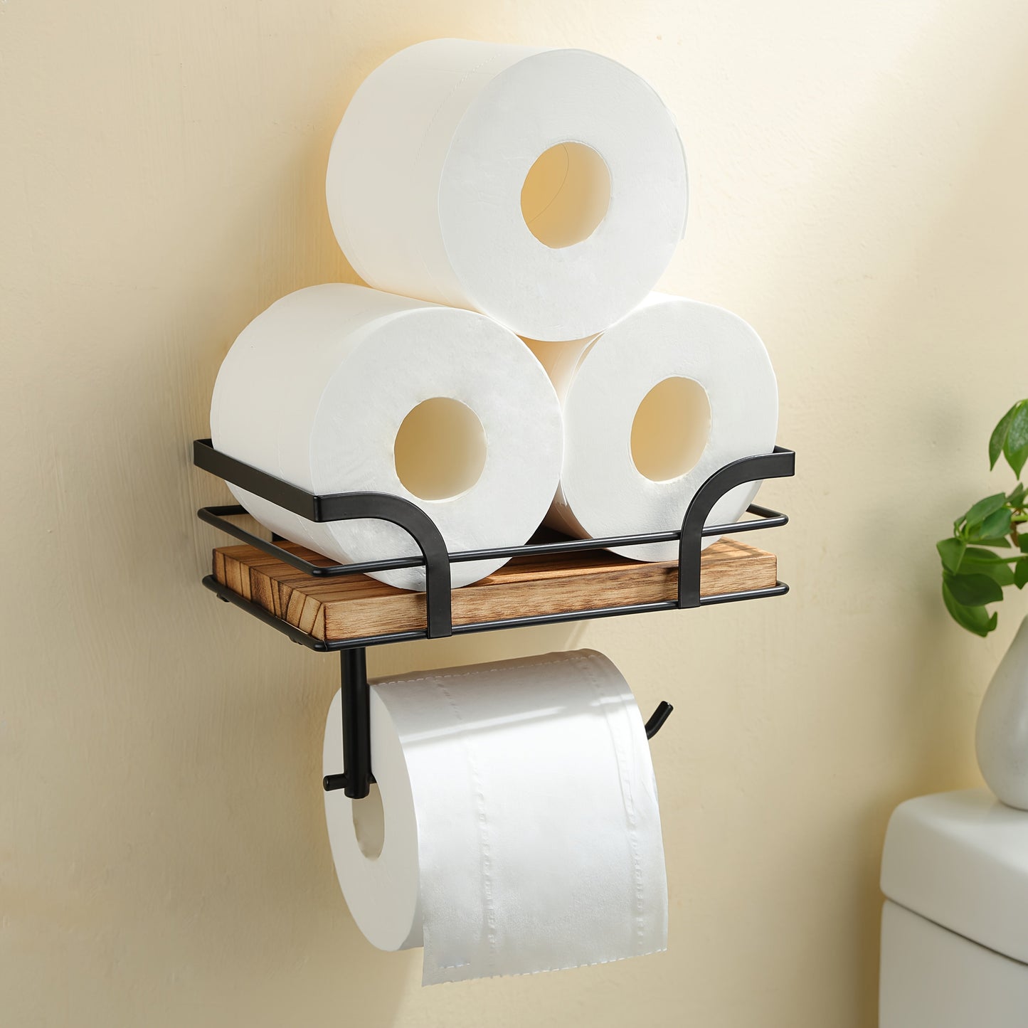 Wall Mounted Bathroom Shelf Toilet Paper Storage Rack