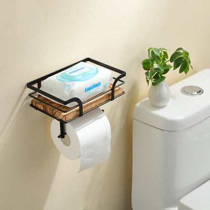 Wall Mounted Bathroom Shelf Toilet Paper Storage Rack