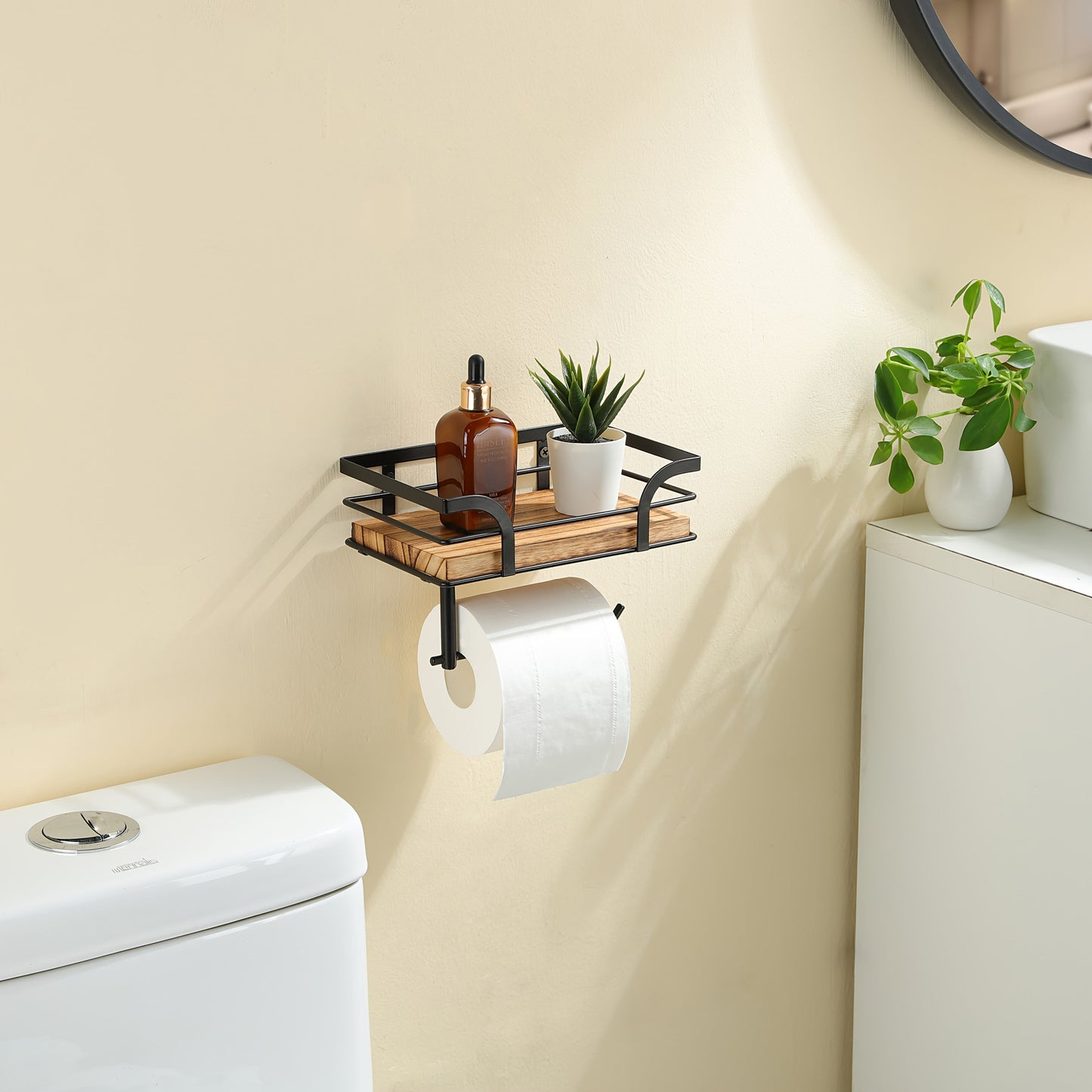 Wall Mounted Bathroom Shelf Toilet Paper Storage Rack